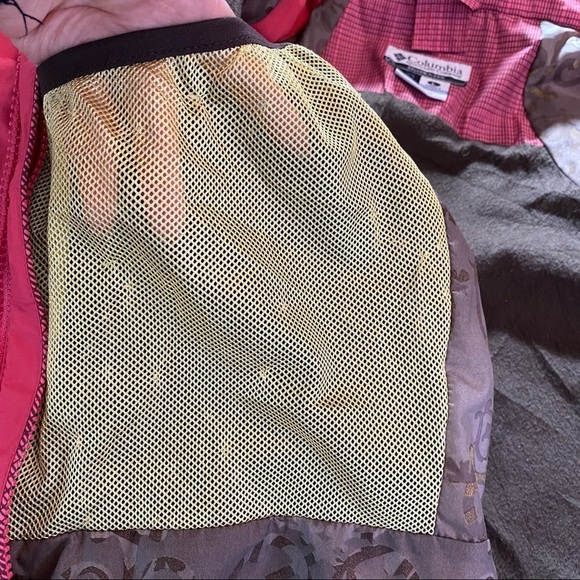 Columbia Colorblock Red Rain Waterproof Windbreaker seamseal hooded Jacket Sz L - Picture 7 of 12